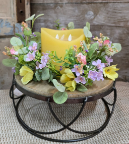 Buttercup Wildflowers 6.5in Candle Ring