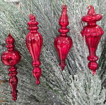 Holiday Red Drops 2in