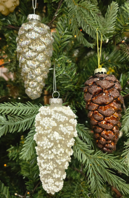 Metalic Pinecone Trio 3in