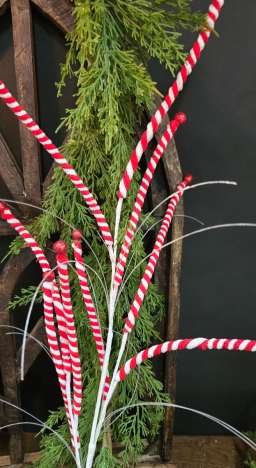 Tinsel Peppermint Twist Pick