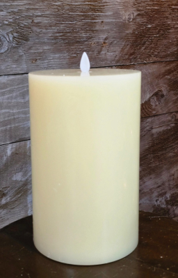 Cream Moving Flame LED Candle 5x8in