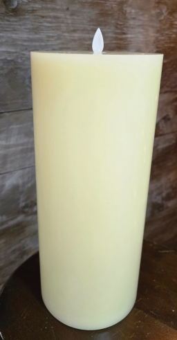 Cream Moving Flame LED Candle 5x11.5in