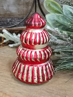 Mini Candy Cane Mercury Tree 2.5x2.5x4in