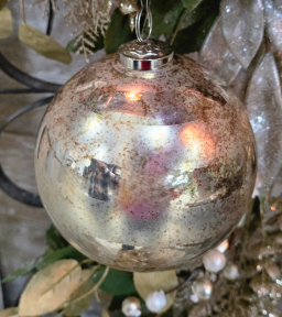 Med Vintage Glow Ball Ornament 5.5x5.5x6in