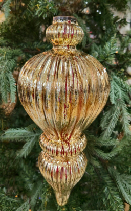 Large Golden Heirloom Ornament 8.5x8.5x25in