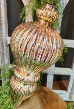 Jumbo Golden Heirloom Ornament 6.5x6.5x16.5in