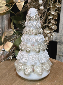 Tall Simmering Beaded Tree 4x7in