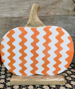 Zig Zag Pumpkin 8x8in