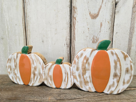 Enamel Pumpkin Trio 15.5x6in