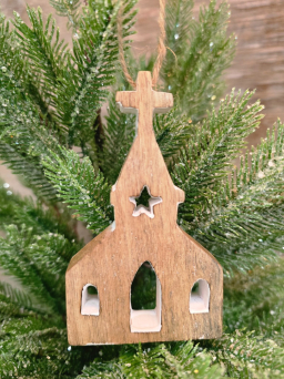 Church Ornament 4x2.5in