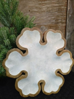 Glitzy Snowflake Tray 12in