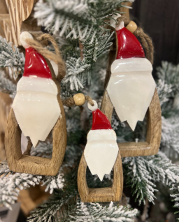 Hollow Santa Ornament Set 4,5 and 6in