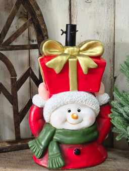 Snowman Tree Holder 14x10x21in