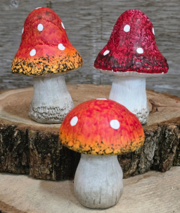 Umbrella Mushroom Trio 8x2.5x4in