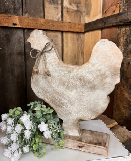 Wooden Rooster 12x10in