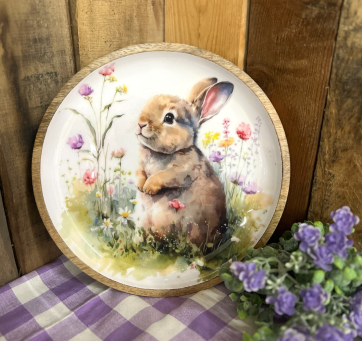 Daisy Bunny Plate 10in