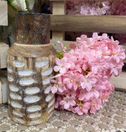 Wooden Vase 6x3x3in