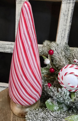 Small Candy Striped Cone Tree 7x2.5x2.5in