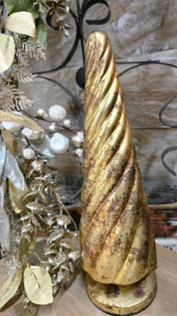 Small Antique Gold Glass Tree 12x4x4in