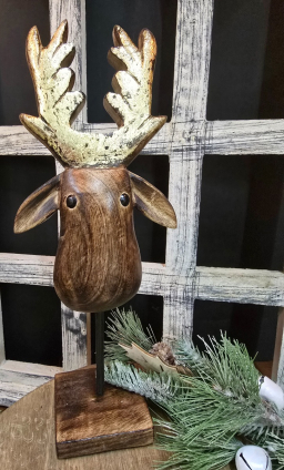 Moody Reindeer 12.5x4x3in