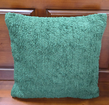 Dark Green Square Pillow 15.5x15.5x1in