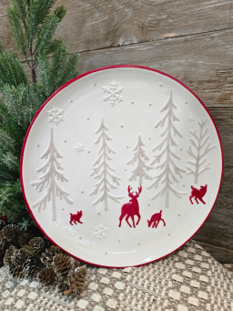 Red Deer Platter 12.5x12.5x1in