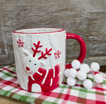 Reindeer Mug 5.5x4x4in