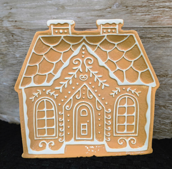 Gingerbread House Platter 9.5x9.5x1in