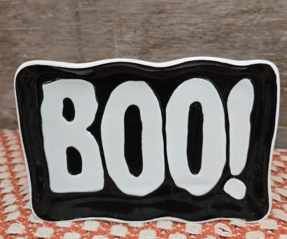 Boo Plate 8x6x1in