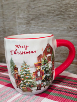 Merry Christmas Nutcracker Mug 5x3.5x4in