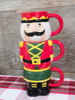 Set of 3 Nutcracker Mugs 5.5x4x10in