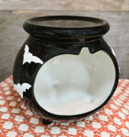 Cauldron Candy Dish Candle Holder 6.5x6x6in