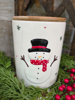 Small Frosty Canister 4.5x4..5x6in