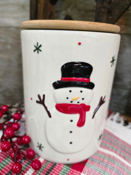 Large Frosty Canister 5.5x5.5x7in