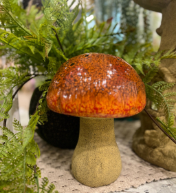 Orange Umbrella Mushroom 5.5x7in