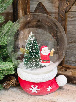 LED Santa Globe 6x6x8in