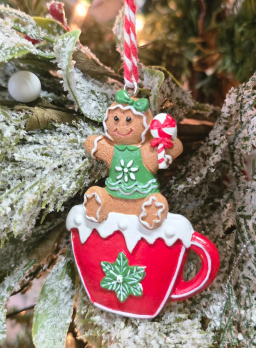 Gingerbread Girl Cocoa Dip Resin 2x.5x3in