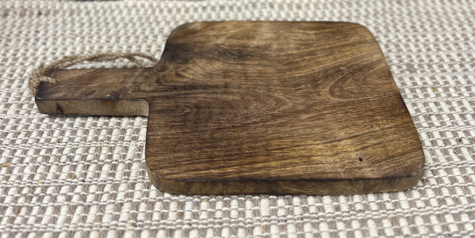 Dark Wood Square Chopping Board 10x6x0.5in