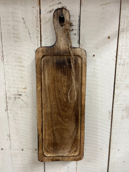 Dark Wood Chopping Tray 15x5x0.5in