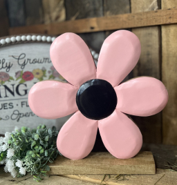 Pink Wooden Flower 13x14in