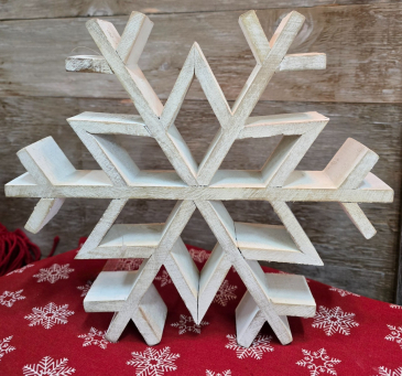 Large 3D Snowflake 18x18in